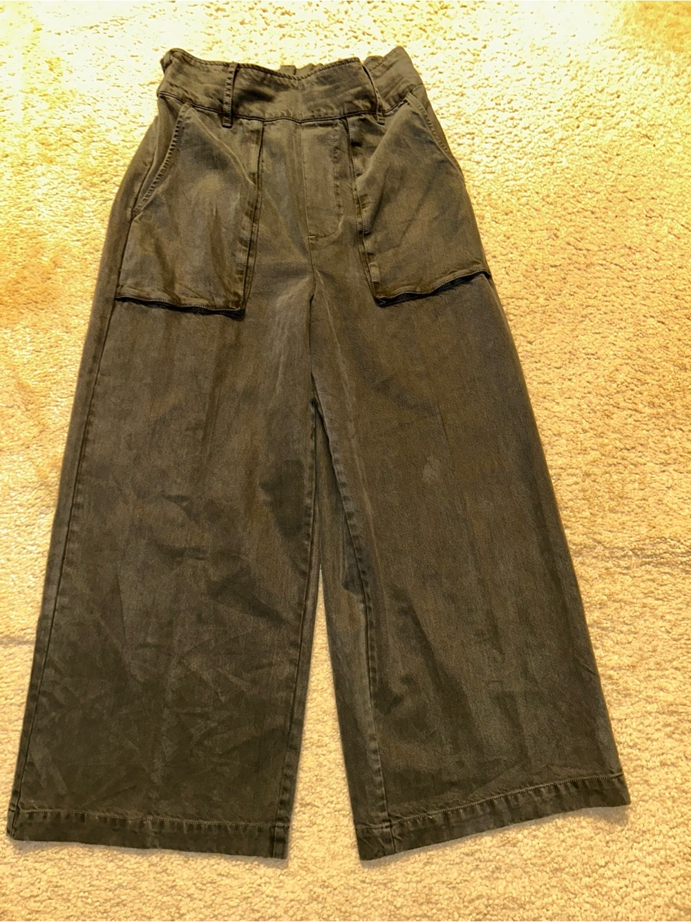 YFB Wide-Leg Pants in Dark Olive